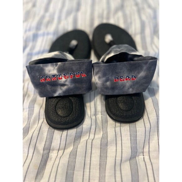 Grateful Dead Sanuk Yoga Sling Back Sandals NWOT Size 7! - Picture 1 of 12